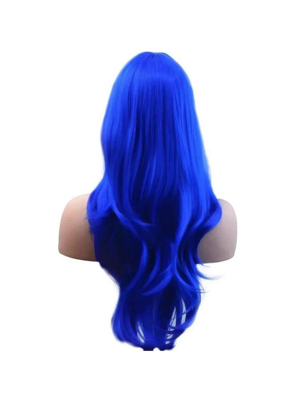Women's Blue 28 Inch Classic Long Synthetic Wavy Cosplay Curly Hair Wigs